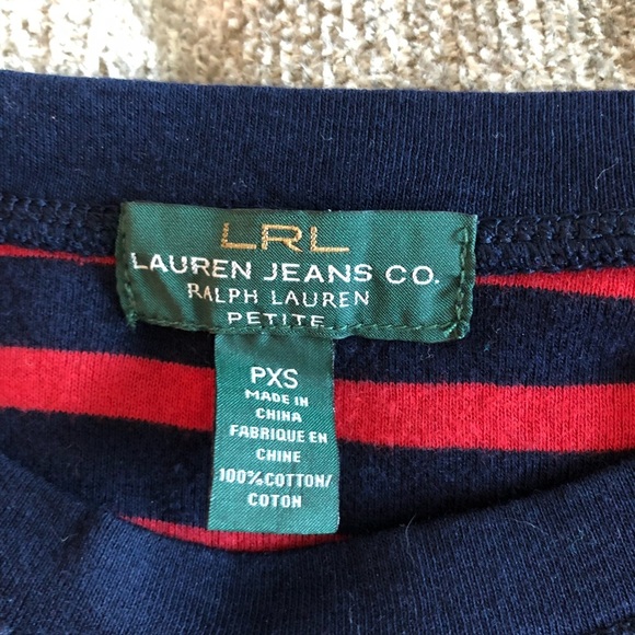 4[Ralph Lauren] 3/4 sleeve stripes petite - Picture 6 of 7